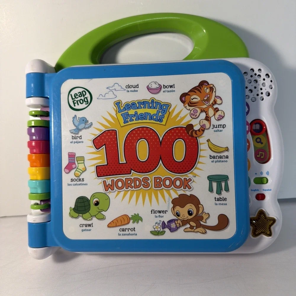 2018 Leap Frog Learning Friends 100 Words Electronic English, Spanish Toy Book